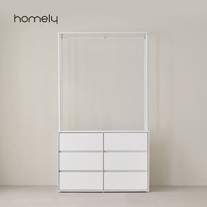 홈리 셀렉트 드레스룸 1200 시스템 옷장 3단 서랍 행거