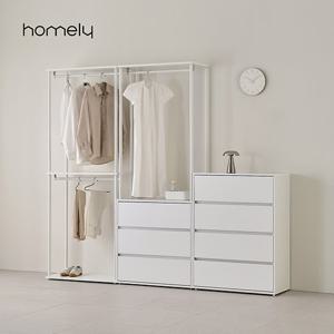 홈리 셀렉트 드레스룸 1600 B세트(800 행거+800 3단 서랍 행거)