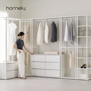 홈리 셀렉트 드레스룸 1800 B세트(1200 3단 서랍 행거+600 3단 서랍 행거)