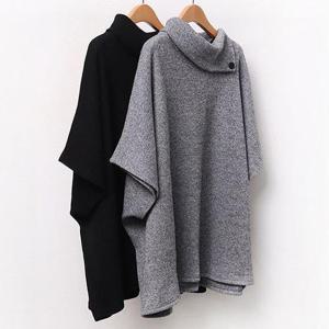 [강물처럼]빅사이즈사랑해요 8191L311 터틀넥버튼루즈니트조끼 W