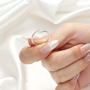 큐빅반지 드롭 실버링 실버925 백금도금 오픈반지 오픈링