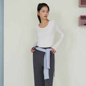 [에고이스트] ER2CL360 U넥 슬림핏 베이직 긴팔 티셔츠 (25년 여름)