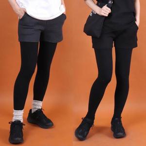 [강물처럼]빅사이즈겨울반바지 7891L412 기본핫기모반바지 WW (2