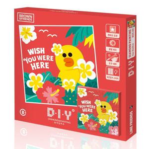 [하비스]DIY 보석십자수 캔버스 라인프렌즈 알로하 샐리 25x25 BS25-402