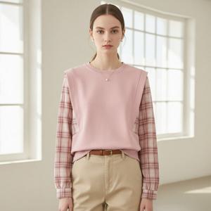 [리블리크]우셀 레이어드 체크 맨투맨_RF1LT009