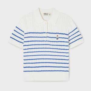 [후아유] Steve Collar Cable Short Sleeve Sweater WHKAG2423F