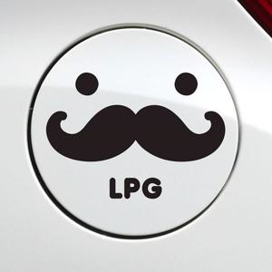 블랙 LPG 주유구스티커 수염 자동차 차량용스티커