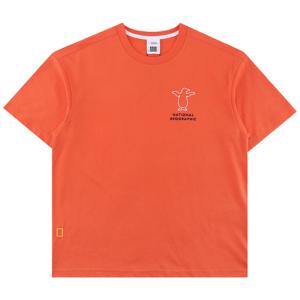 내셔널지오그래픽 라텔 리젠 동물 실루엣 그래픽 세미오버핏 반팔 티셔츠 N262UTS060 900