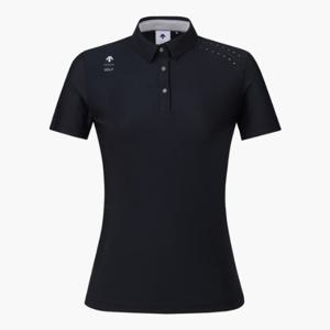 데상트골프웨어 GQC DQ22WFTS48-BLKG 여성 시그니처 반팔 티셔츠 / BLACK