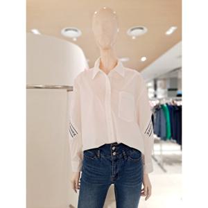 [숲]루즈핏 원포켓 로고 밴딩 셔츠 SCRLS30