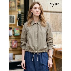 [뷰어][vyur] 밑단 스트링 아노락 셔츠 (ZNWSO304)