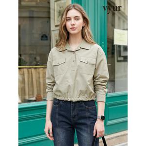 [뷰어][vyur] 오픈 카라 아웃포켓 셔츠 (ZNWSO305)