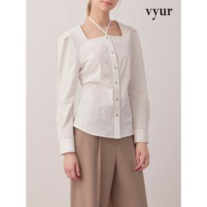 [뷰어][vyur] 스퀘어넥 셔링 블라우스 (ZNWSP206)