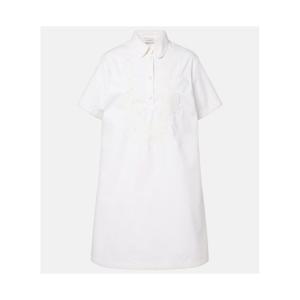 몽클레어 엠브로이더리 코튼 블렌드 포플린 미디 드레스 P01141853