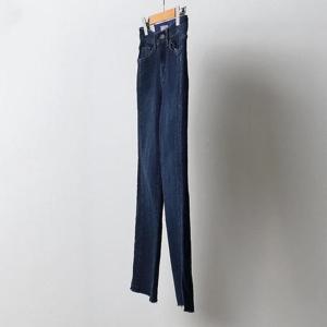 [강물처럼]빅사이즈사랑해요 J612L311 데님핀턱기모일자팬츠 LO