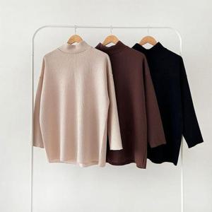 [강물처럼]빅사이즈사랑해요 K696L311 반폴라골지박시긴팔티 LD