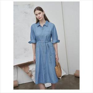 올리비아로렌 HC04 롱 데님 원피스 VVBOA5M3461