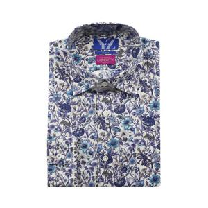 [예작(셔츠)]긴팔 수입원단 플라워 프린트 슬림핏 셔츠남방(YJFSUA574NY)