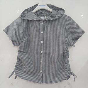 [에꼴리에][모다부평]4부 쿨 스트라이프 후드 셔츠/26B5354NY_BP