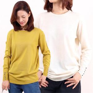 [강물처럼]위쉬몰 RM 미니버튼소매니트(3321H010) 빅사이즈 (618