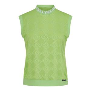 M 파리게이츠골프민소매 NQC 521D2TO703_LM 여성 로고 아가일 슬리브리스 탑