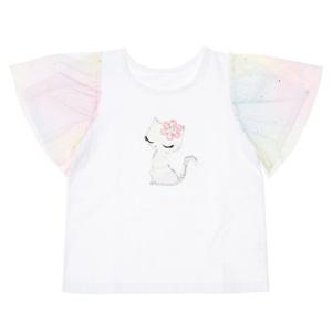 [프렌치캣(백)]O/WH 무지개 샤  티셔츠(Q42DST010)