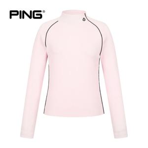 [PING] 여성 라인 배색 하이넥 긴팔 니트 121F1SR282_PK