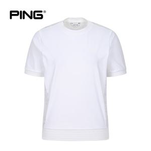 [PING] 여성 냉감 패턴 블루종 반팔 티셔츠 121F2TR265_WH