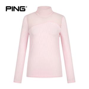 [PING] 여성 메쉬 믹스 하이넥 긴팔 티셔츠 121F2TR284_PK