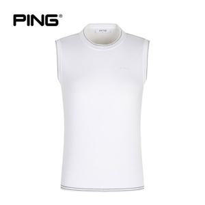 [PING] 여성 라인 포인트 니트 베스트 121F2SV051_WH