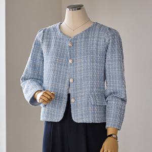 [커스텀에이블] 클래식 라운드넥 트위드 자켓_T2604JK018A