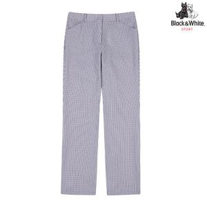 [블랙앤화이트]여성 8부 세미 부츠컷 체크 서커 팬츠 5086LAWN_GREY