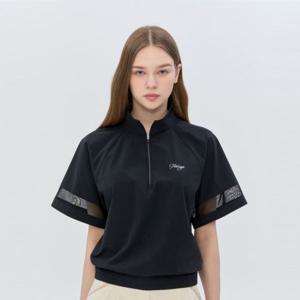 헤지스골프  네이비 로고프린트 반집업점퍼(HWJU6B351N3)