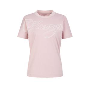 헤지스골프  핑크 여성 빅 로고 라운드넥 티셔츠(HWTS6B353P1)