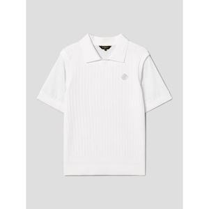 [빈폴골프][B_under] 여성 니트 하이브리드 칼라 반소매 티셔츠 - 화이트(BJ6342L151)