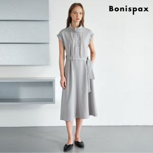 [보니스팍스]하프넥 소매 롤업 스트랩 롱 원피스 (XQ2OW002L0)