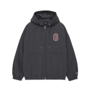 커버낫 COVERNAT C 로고 헤비 옥스포드 후디 자켓 차콜 CO2403JK45CH 453166