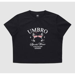 엄브로 레이트 체크아웃 프레쉬 우먼스 그래픽 반팔 티셔츠 BB UQ222CRS47 BLK0 WHT0