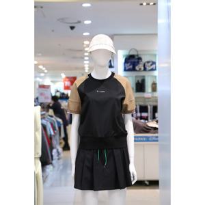 [벤제프][벤제프] BQ2MWTS814 BLAC_K 여성 밑단시보리 소매배색