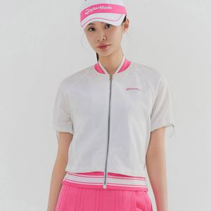 (테일러메이드) 여성 봄 조직감 반팔 점퍼 TWJUN5106-100
