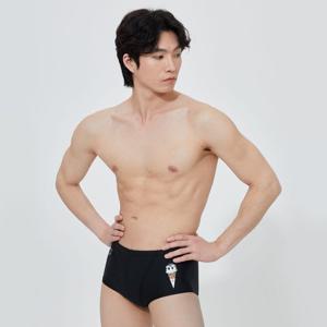 아레나 A4SM1MQ04 BLK 남성 아이스크림 숏사각 실내 수영복