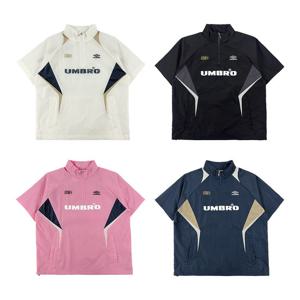 엄브로 HBL BLOKE 반팔 스탠넥 아노락 UQ223CWT52