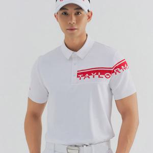 (테일러메이드) 남성 여름 니트패치 카라 반팔 티셔츠 TMTYN2141-100