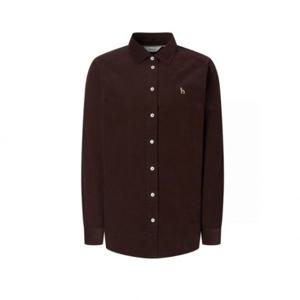 헤지스 HAZZYS LADIES [25FW][아이코닉] 코듀로이 레귤러핏 셔츠 브라운 HSSH5D903W2 403991