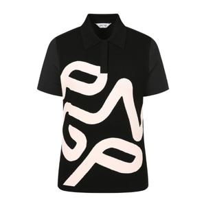 [핑골프](사은품증정) 여성 니트 믹스 로고 카라 반팔 티셔츠 (121E2TO482_BK)