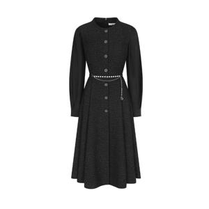 슬리브 배색 트위드 원피스 (GP2A0OP251)