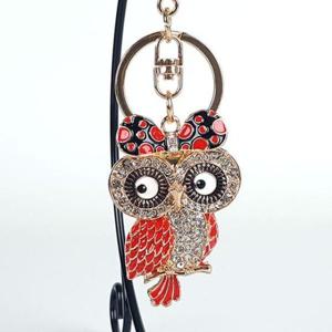 키링 리본 보석부엉이 열쇠고리 키홀더
