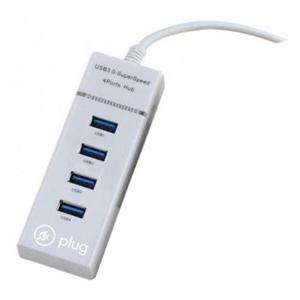 허브 플러그 4포트 화이트 USB3.0 PLC-012C