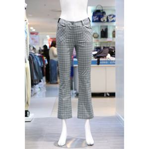 [벤제프][벤제프] BQ2MWSL802 GREEN 여성 체크 부츠컷 팬츠 (P00