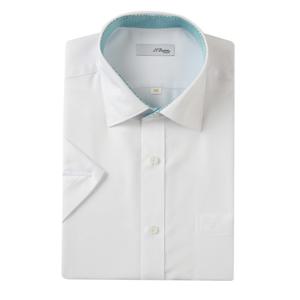 듀퐁셔츠 (S.T듀퐁)25년 SS 신상 일반핏 구김적은 도비 반팔 셔츠 -SE5MM11HS104SWH(화이트) SE5MM11HS104